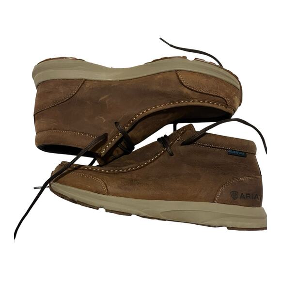 Ariat Spitfire Moc Toe 8.5 EEE Chukka Shoes Brown Leather 10038479 Waterproof - Picture 1 of 10